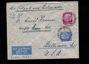 GERMANY JUDAICA Frankfurt Sara July 1940 Censor H/S Label Cover 1D