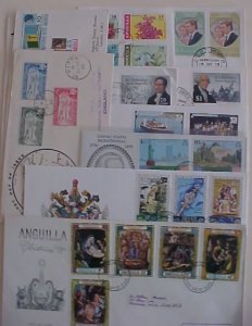 ST.KITTS FDC X 7 ANGUILLA X 3 10 DIFF 1958 / 1977