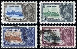 Hong Kong  Scott 147-150 (1935) Mint/Used H VF Complete Set, CV $28.00