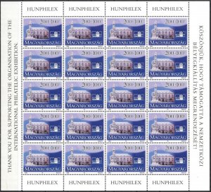 Hungary 2000 HUNPHILEX Architecture Sheet MNH