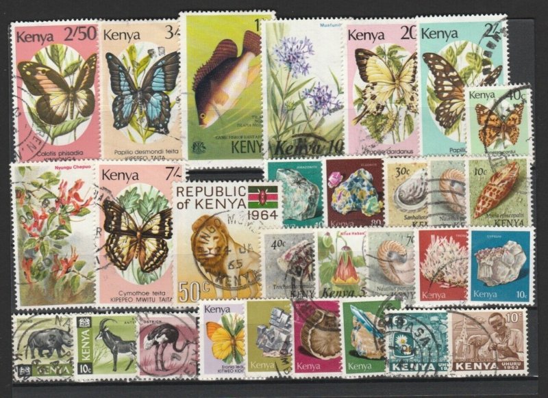 KENYA Topical Stamps Selection Mineral Butterflies Very Fine Used 18431-
