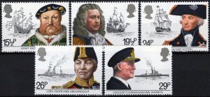 ZAYIX Great Britain 991-995 MNH Royalty King Henry VIII Ships 021423S02M