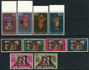 St. Lucia #324-33* NH  CV $2.80