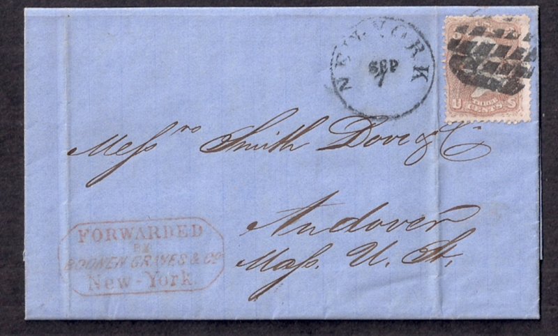 #65 on FL from Rotterdam w/ boxed FORWARDED BY BOONEN GRAVES Co New York NYC VF!