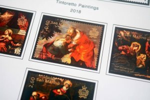 COLOR PRINTED SAN MARINO 2011-2020 STAMP ALBUM PAGES (58 illustrated pages)