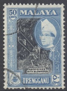 Malaya Trengganu Scott 82a - SG96, 1957 Sultan 50c used