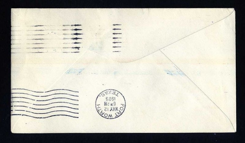 # C7 CAM # 3 First Flight cover, Oklahoma City, OK to Ft. Worth, TX - 5-12-1926