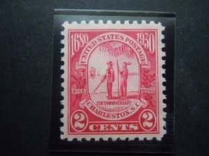 #683 2c Carolina-Charleston Single MNH OG VF/XF  Includes New Mount #1b