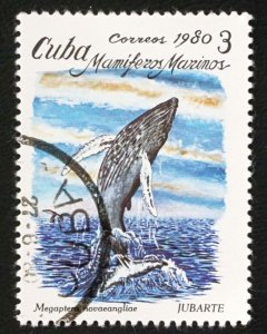 CUBA Sc# 2335 MARINE MAMMALS sea life ocean 3c 1980  used cto