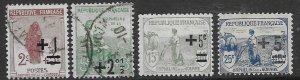 France  B-12-15   1922   set   4  fine used