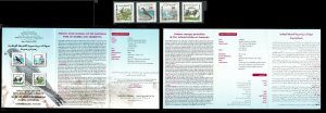 2002- Tunisia - Tunisie - Fauna- Faune - Flyer + Dépliant+ Complete set 4v MNH** 