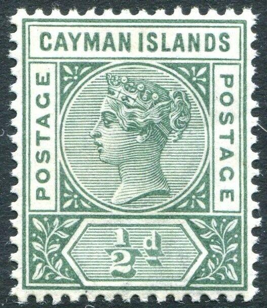 CAYMAN ISLANDS-1900 ½d Deep Green Sg 1 LIGHTLY MOUNTED MINT V30276