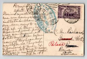 Italy 1926 Postcard / Palace Hotel Date Stamp - Z13419
