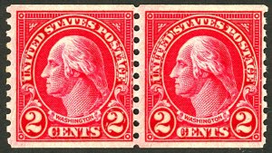 U.S. #599A MINT PAIR OG LH