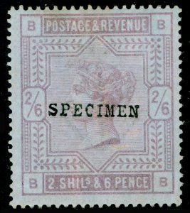 SG175s, 2s 6d lilac, M MINT. Cat £625. BLUED PAPER. SPECIMEN. BB