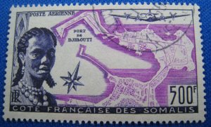 SOMALI COAST 1956  -  SCOTT # C20  USED   (S7)