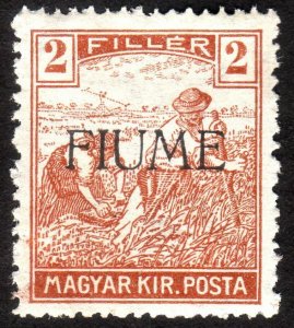 1918, Fiume 2f, MH, Sc 3