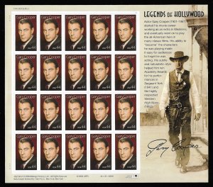 US #4421 44c Gary Cooper, VF/XF mint never hinged, famous actor,  post office...