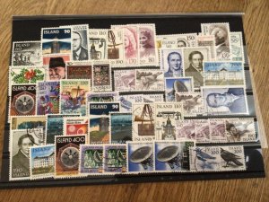 Iceland Island used  mixed stamps  with duplicates A12291