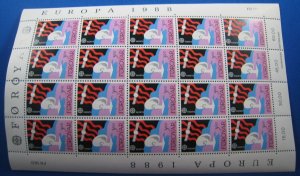 FAROE ISLANDS 1988 - SCOTT # 173-174 - COMPLETE SET IN 2 MINI SHEETS  MNH   (as)