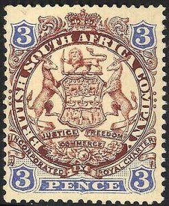 Rhodesia SG31 3d Chocolate and Ultramarine M/M Cat 11 pounds