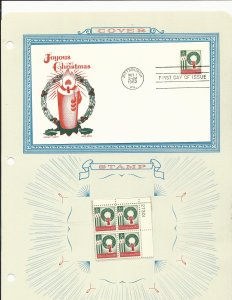 US 1205  FDC & PB   Christmas