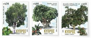 CYPRUS/2019, Centennial Trees Stamp Set (Nature, Flora), MNH 