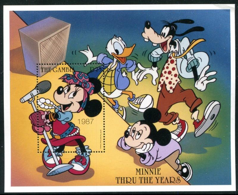 Gambia MNH, Disney Minnie Mouse thru the years 1987. x14392