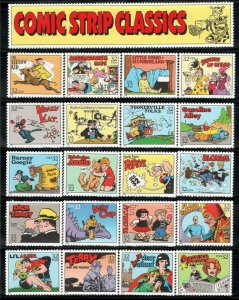 3000 (a-t) Comic Strip Classics Set Of 20 With Header Mint/nh (Free Shipping)