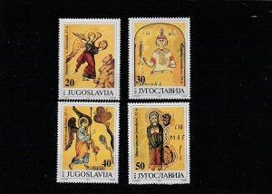 Yugoslavia  Scott#  2123-2126  MNH  (1991 Illustrations from Ancient Manuscripts