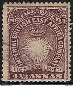 BRITISH EAST AFRICA 1893 QV 4½a Brown-Purple SG11a FU