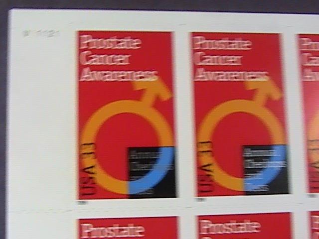 U.S.# 3315-MINT/NEVER HINGED-- PANE OF 20--PROSTATE CANCER AWARENESS----1999