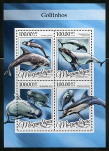 MOZAMBIQUE 2016 DOLPHINS  SHEET MINT NH