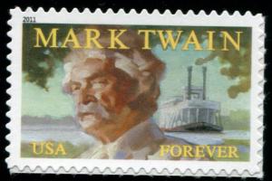 4545 US (44c) Mark Twain SA, MNH cv $0.90