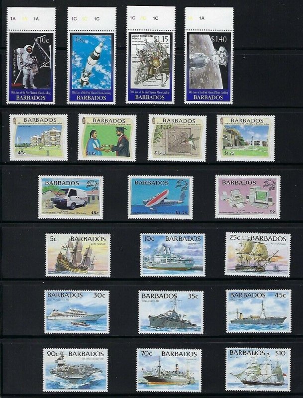 BARBADOS MNH SETS & SS FROM DEALERS ACCUMULATION SCV OVER $222.00 - Q117