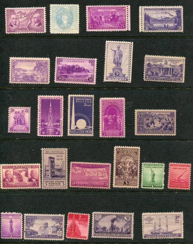 1930's COMMEMORATIVE SELECTION #795 // 923 Mint ognh 24 Different