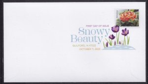 US 5736 Snowy Beauty Ranunculus DCP FDC 2022