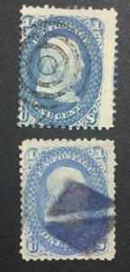 MOMEN: US #63a,63 USED $ #22334
