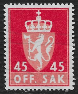 Norway #O73 45o Norway Coat of Arms