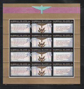 Marshall Islands 145a, 148a, 151a Sheets Set MNH US Constitution 3 Scans