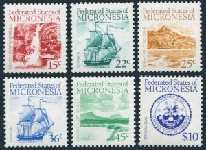 Micronesia 33-34,36-39,MNH.Michel 36,49,89-92. Tail ship,Waterfall,Peak,Seal.