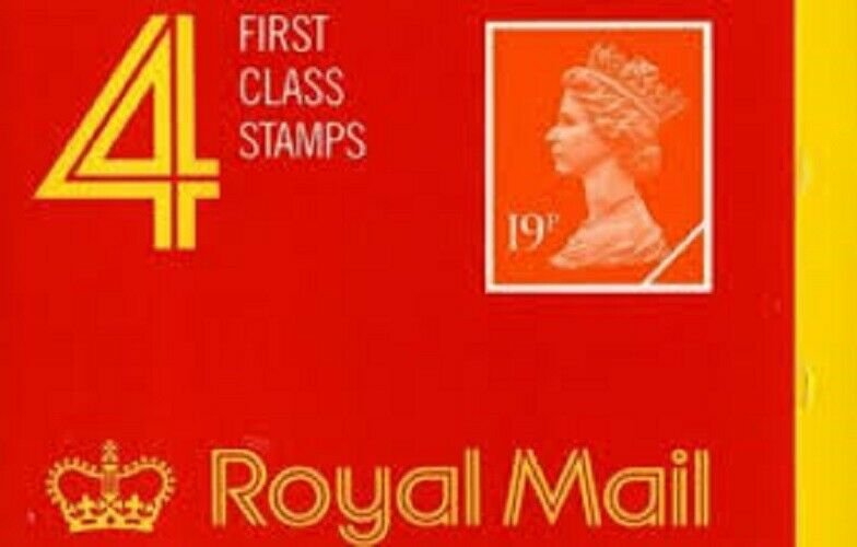 GD4 1988 4 x 19p 1st class stamps barcode booklet - Complete