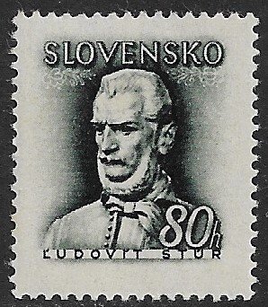 SLOVAKIA 1944 80h Ludovit Stur Portrait Issue Sc 93 MNH