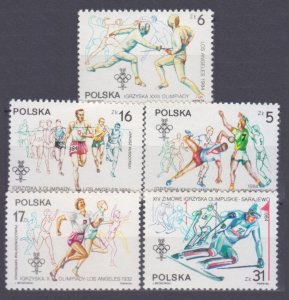 1984 Poland 2913-2914,2916-2918 1984 Olympic Games in Los Angeles 4,10 €