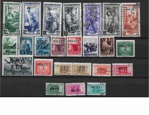 COLLECTION LOT OF 25 ITALIAN OFFICES ABROAD TRIESTE STAMPS 2 SCAN