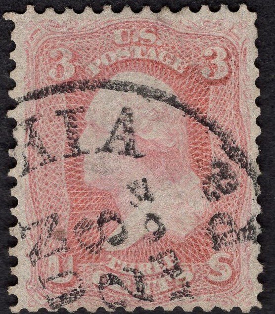 US #64. Extra Fine. Philadelphia PA 1862 cancel. With 1978 PF certificate.