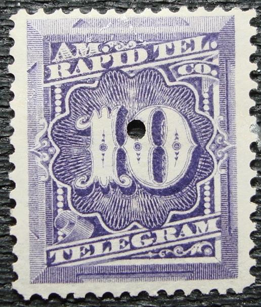 US #1T4, Used Punched Single, Telegraph, SCV $.25 L3