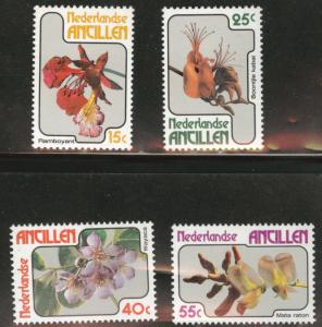 Netherlands Antilles  Scott 410-413 MNH** 1978 flower set