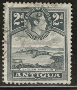 ANTIGUA Scott 87 used 2p 1938 gray KGV