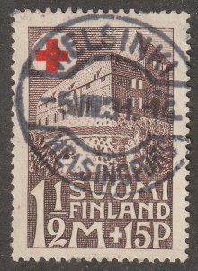 Finland, stamp,  Scott#B12,  used, hinged,  semi postal, red cross